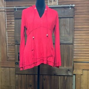 Sita XL JUNIOR red hooded jacket